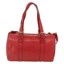 Chloe Tote Bag Leather 2way Red Gold Auth BA10946A-3