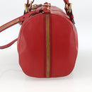 Chloe Tote Bag Leather 2way Red Gold Auth BA10946A-5