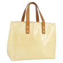 LOUIS VUITTON Monogram Vernis Reade PM Hand Bag Perle M91336 LV Auth BA10949-1