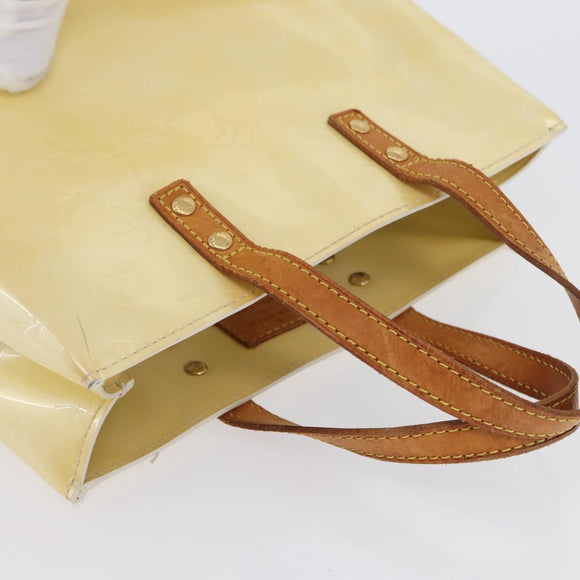 LOUIS VUITTON Monogram Vernis Reade PM Hand Bag Perle M91336 LV Auth BA10949