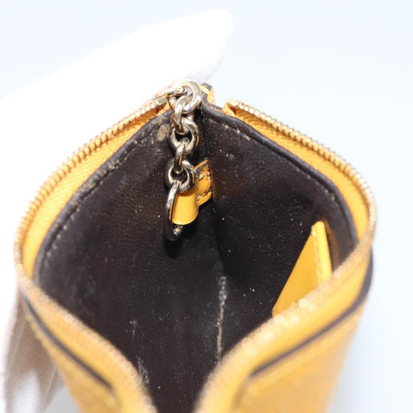 GUCCI Micro GG Canvas Guccissima Coin Purse PVC Yellow 233183 Auth BA10953
