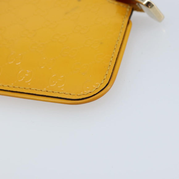 GUCCI Micro GG Canvas Guccissima Coin Purse PVC Yellow 233183 Auth BA10953