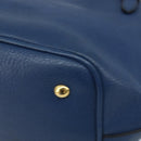 Miu Miu Hand Bag Leather 2way Blue Gold Auth BA10954A-16