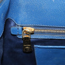 Miu Miu Hand Bag Leather 2way Blue Gold Auth BA10954A-23