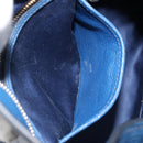 Miu Miu Hand Bag Leather 2way Blue Gold Auth BA10954A-25