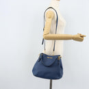 Miu Miu Hand Bag Leather 2way Blue Gold Auth BA10954A-26