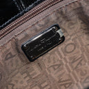 Salvatore Ferragamo Gancini Hand Bag Leather Black Silver Auth BA10955-14