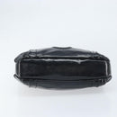 Salvatore Ferragamo Gancini Hand Bag Leather Black Silver Auth BA10955-9
