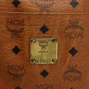 MCM Logogram Vicetos Tote Bag PVC Bruin Goud Auth BA10957-15