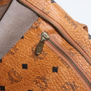 MCM Logogram Vicetos Tote Bag PVC Bruin Goud Auth BA10957-22