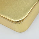 PRADA Pouch Leather Gold Auth BA10959V-15