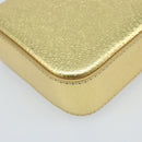 PRADA Pouch Leather Gold Auth BA10959V-16