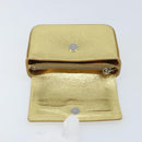 PRADA Pouch Leather Gold Auth BA10959V-8