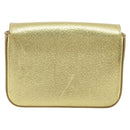 PRADA Pouch Leather Gold Auth BA10959V-2