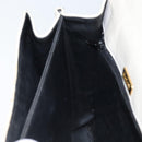 BALLY Hand Bag Leather Ivory Gold Auth BA10961-19