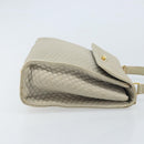 BALLY Hand Bag Leather Ivory Gold Auth BA10961-3