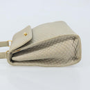 BALLY Hand Bag Leather Ivory Gold Auth BA10961-4