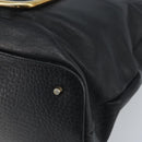 Chloe Sally Tote Bag Leather Black Gold Auth BA10963-10