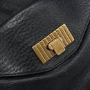 Chloe Sally Tote Bag Leather Black Gold Auth BA10963-14