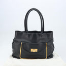 Chloe Sally Tote Bag Leather Black Gold Auth BA10963-24