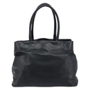 Chloe Sally Tote Bag Leather Black Gold Auth BA10963-3