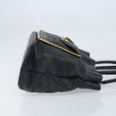 Chloe Sally Tote Bag Leather Black Gold Auth BA10963-4