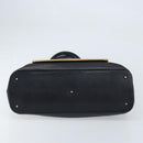 Chloe Sally Tote Bag Leather Black Gold Auth BA10963-9