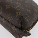 LOUIS VUITTON Monogram Trousse Demi Ronde Cosmetic Pouch M47520 LV Auth BA10964-16