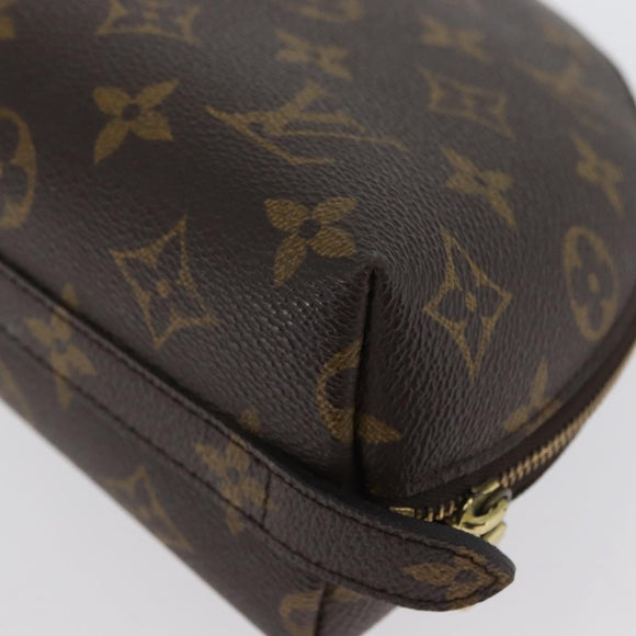 LOUIS VUITTON Monogram Trousse Demi Ronde Cosmetic Pouch M47520 LV Auth BA10964