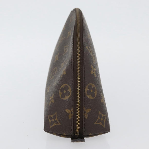 LOUIS VUITTON Monogram Trousse Demi Ronde Cosmetic Pouch M47520 LV Auth BA10964