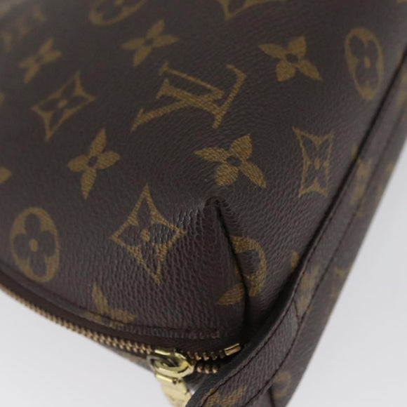 LOUIS VUITTON Monogram Trousse Demi Ronde Cosmetic Pouch M47520 LV Auth BA10964