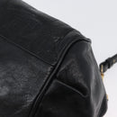 Chloe Etel Hand Bag Leather 2way Black Gold Auth BA10965-17
