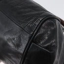 Chloe Etel Hand Bag Leather 2way Black Gold Auth BA10965-9