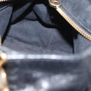 Chloe Etel Hand Bag Leather 2way Black Gold Auth BA10965-19