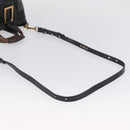 Chloe Etel Hand Bag Leather 2way Black Gold Auth BA10965-8