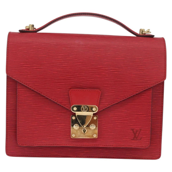 LOUIS VUITTON Epi Monceau 28 Hand Bag Red M40783 LV Auth BA10966