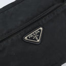 PRADA Shoulder Bag Nylon Black Silver Auth BA10971-17