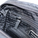 PRADA Shoulder Bag Nylon Black Silver Auth BA10971-21
