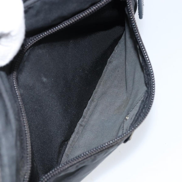 PRADA Shoulder Bag Nylon Black Silver Auth BA10971