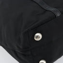 PRADA Tote Bag Nylon Black Silver Auth BA10973-11