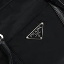 PRADA Tote Bag Nylon Black Silver Auth BA10973-14