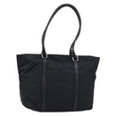 PRADA Tote Bag Nylon Black Silver Auth BA10973-3