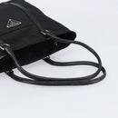 PRADA Tote Bag Nylon Black Silver Auth BA10973-7