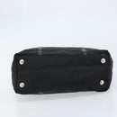 PRADA Tote Bag Nylon Black Silver Auth BA10973-9