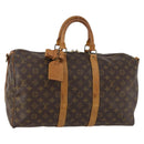 LOUIS VUITTON Monogram Keepall Bandouliere 45 Boston Bag M41418 LV Auth BA10975-1
