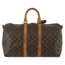 LOUIS VUITTON Monogram Keepall Bandouliere 45 Boston Bag M41418 LV Auth BA10975-2