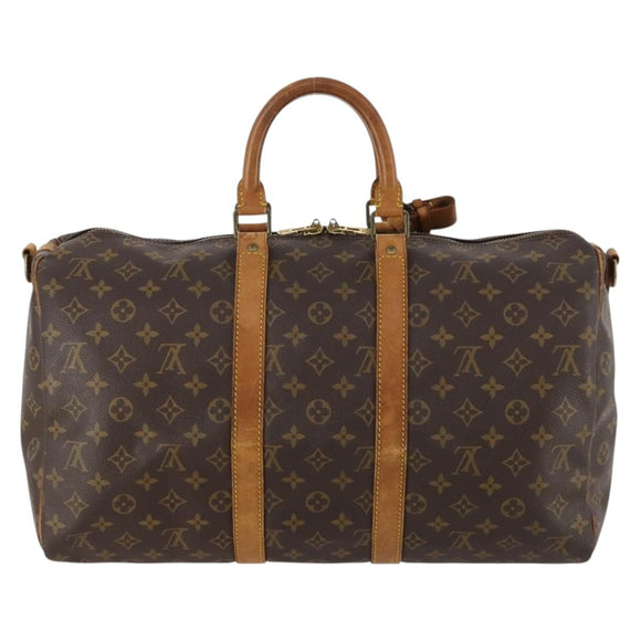 LOUIS VUITTON Monogram Keepall Bandouliere 45 Boston Bag M41418 LV Auth BA10975