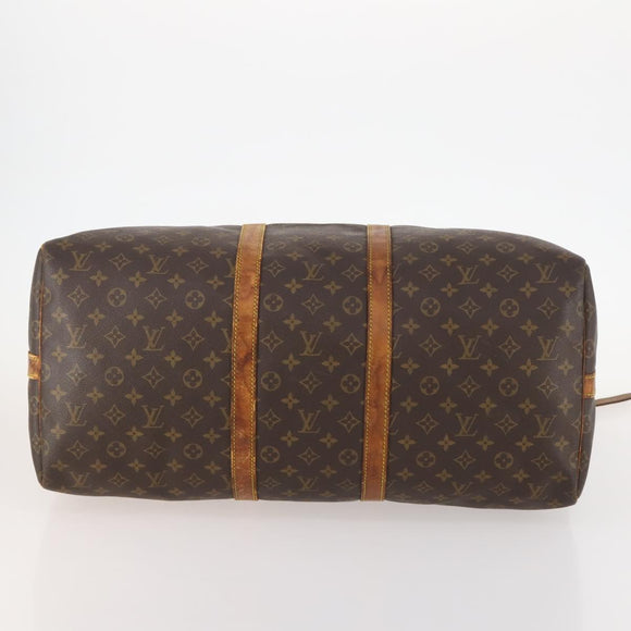 LOUIS VUITTON Monogram Keepall Bandouliere 55 Boston Bag M41414 LV Auth BA10979