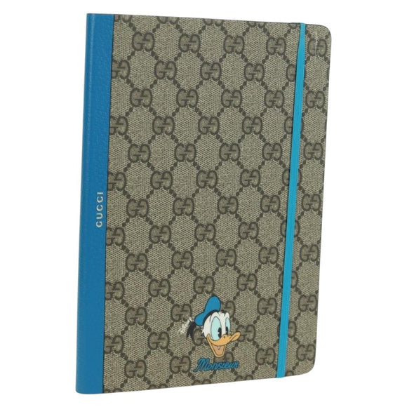 GUCCI GG Supreme Donald Paper Stationery PVC Beige Auth BA10983M