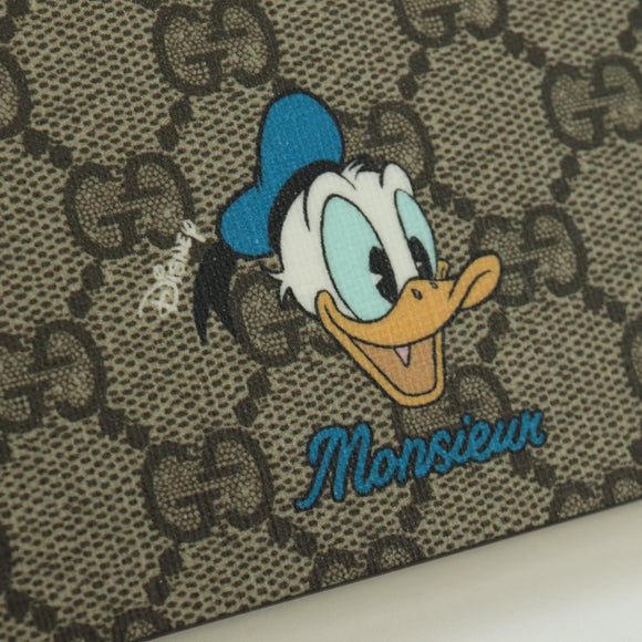GUCCI GG Supreme Donald Paper Stationery PVC Beige Auth BA10983M